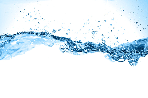 Blue water splash